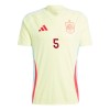 Camisola Espanha Robin Le Normand 5 Homen Equipamento 2ª Euro 2024